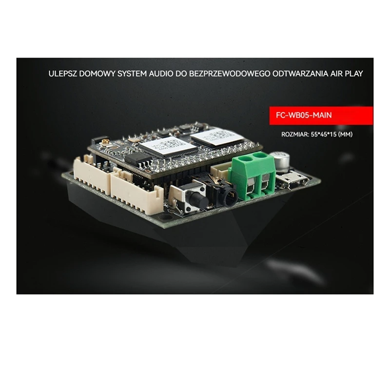 WB05 Wifi And Bluetooth 5.0 Bluetooth Module I2S Analog Output Board ESS9023 With Airplay DLNA Wifi Audio