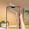 Solar Powered Foldable Desk Lamps Also USB Charging Rechargeable Eye Protection Reading Lights Bedside Dimmable Night Lighting 3