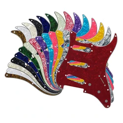 11 Holes Colorful Celluloid Guitar Pickguard Scratch Plate For ST Guitars SSS Musical Instruments Electric Guitar Pickguard