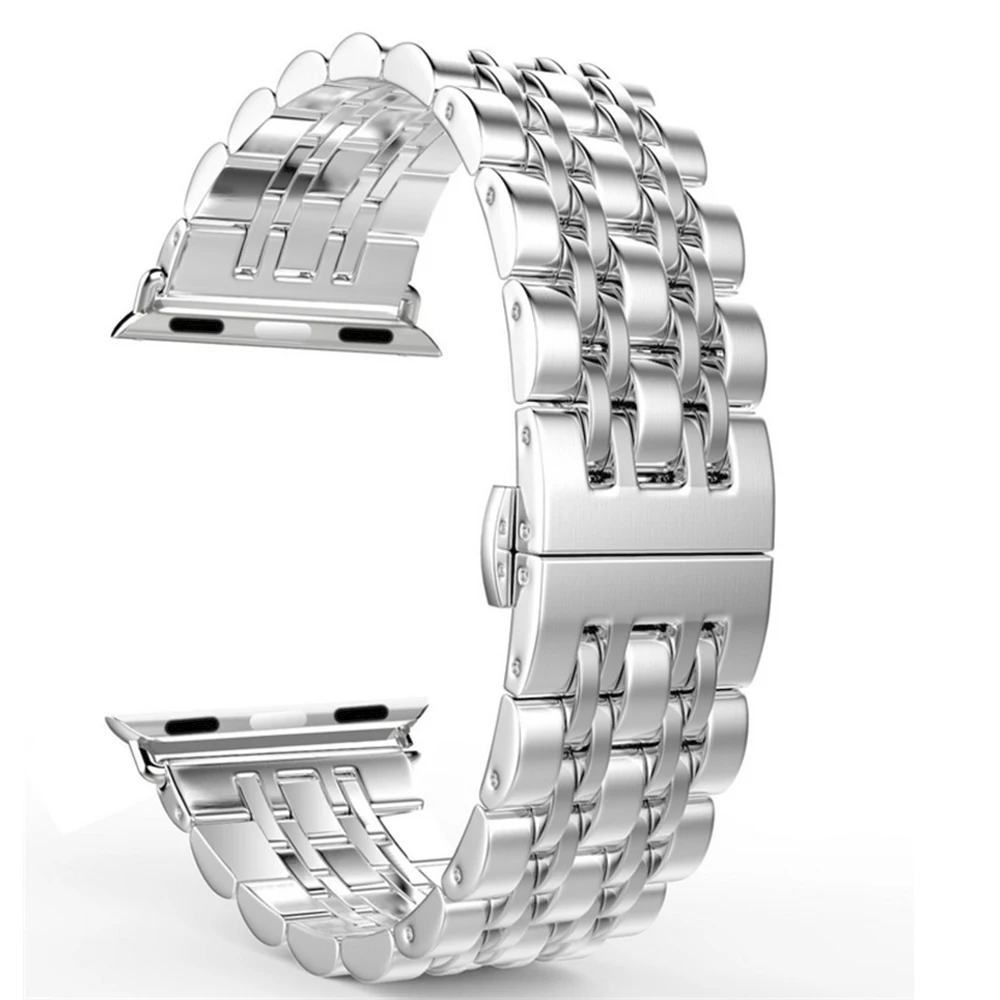 Sleek Stainless Steel Watch Band - Premium Metal Strap