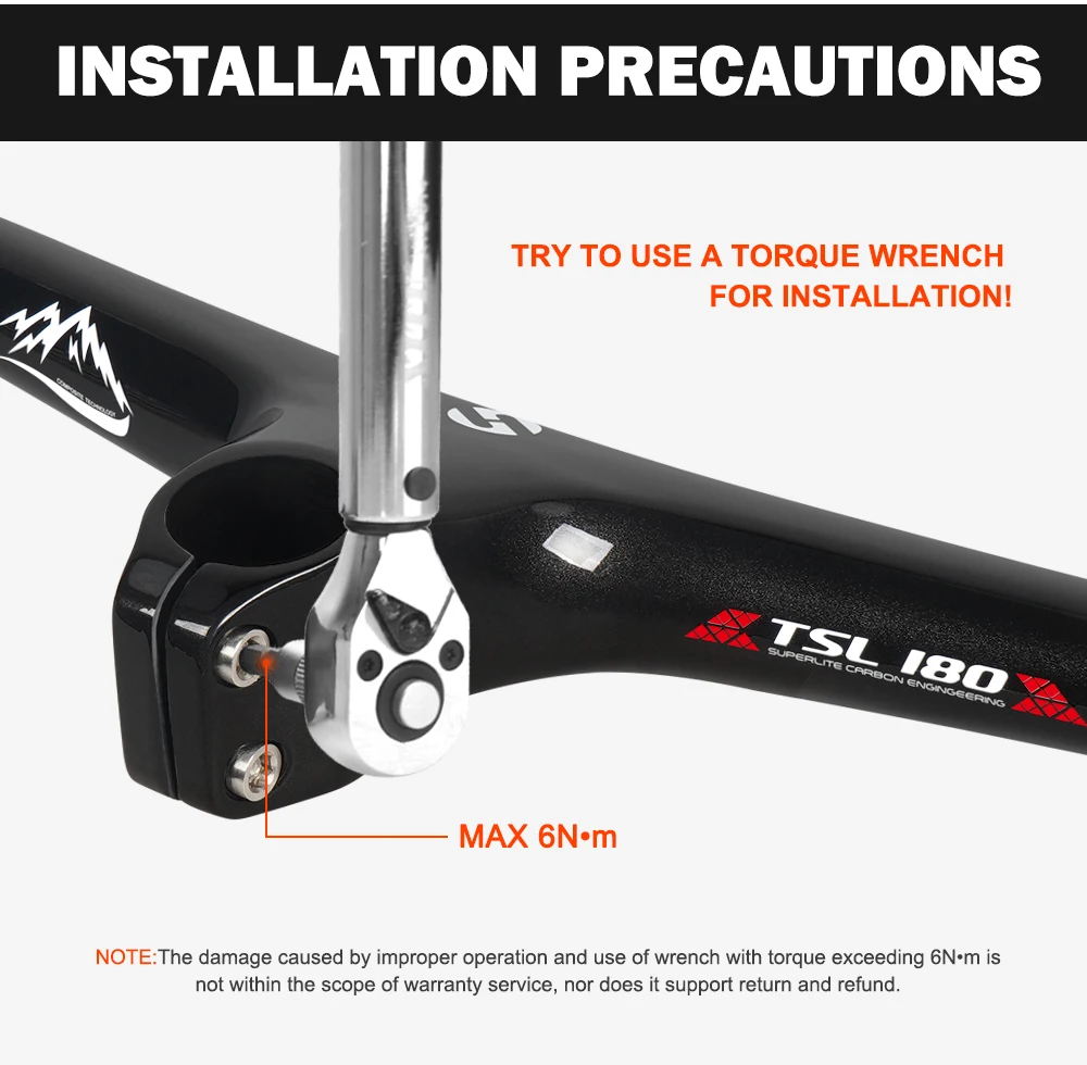 TOSEEK TSL180 Mtb Lenker Und Vorbau-10 Grad Carbon Integrierte Lenker 260g Width780-70/80/90/100/110mm Für Mountainbike – Detail 13