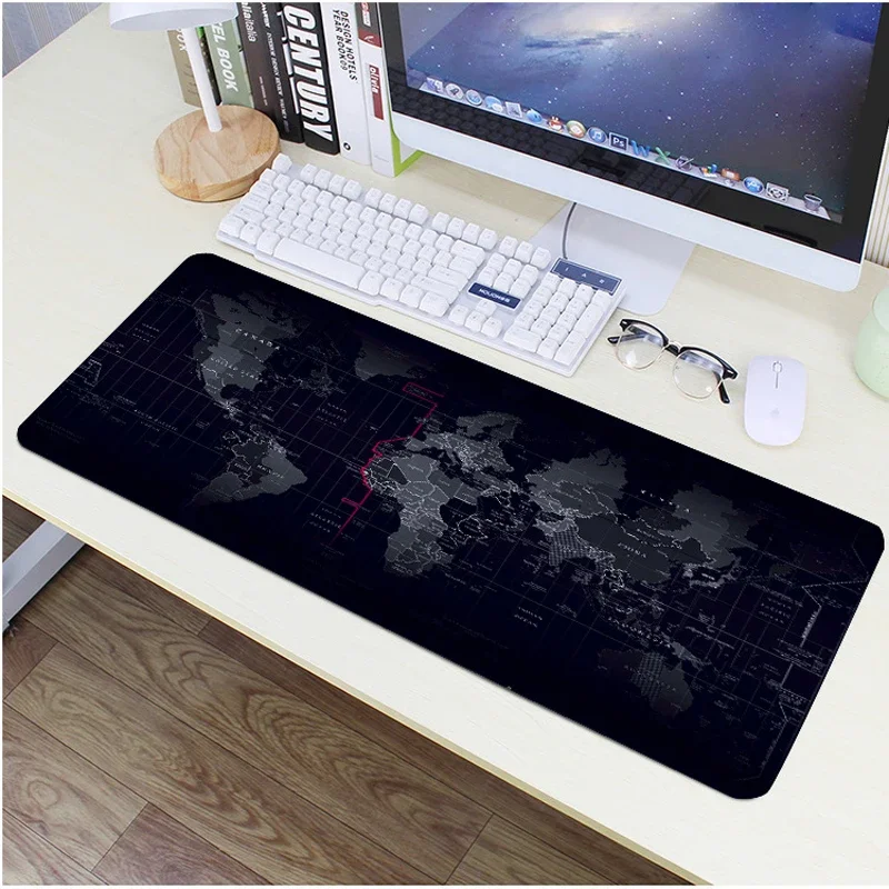 Tappetino Scrivania Tappetino Per Mouse Grande Forest Foggy Mountain – 101,6x50,8 Cm, Base Antiscivolo, Bordi Cuciti, Per Scrivania E Gaming Tappetino Mouse Base Antiscivolo Per Ufficio