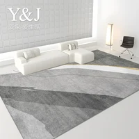 Light Luxury Cloakroom Non-slip Mat Large Area Carpets for Living Room Simple Bedroom Decor Cream Color Carpet Home Study Rug 2