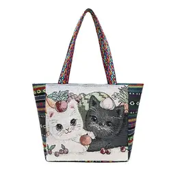 Embroidery Master Handbag Canvas Shopping Bag Light Large-capacity Ethnic Style Travel Casual Female High Quality Shopping Tote