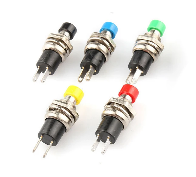10PCS PBS-110 small push-button switch with cable opening 7MM push-button switch Self-reset activates the lockless button tactile push button switch