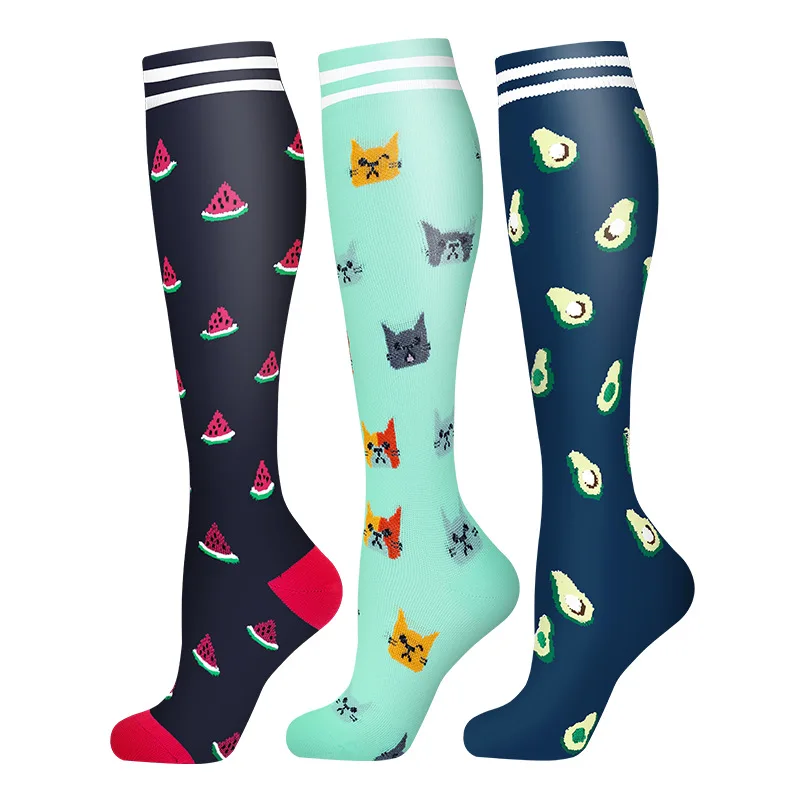 Compression Socks for Outdoor Sports - Calf Support & Swelling Relief (3 Pairs)