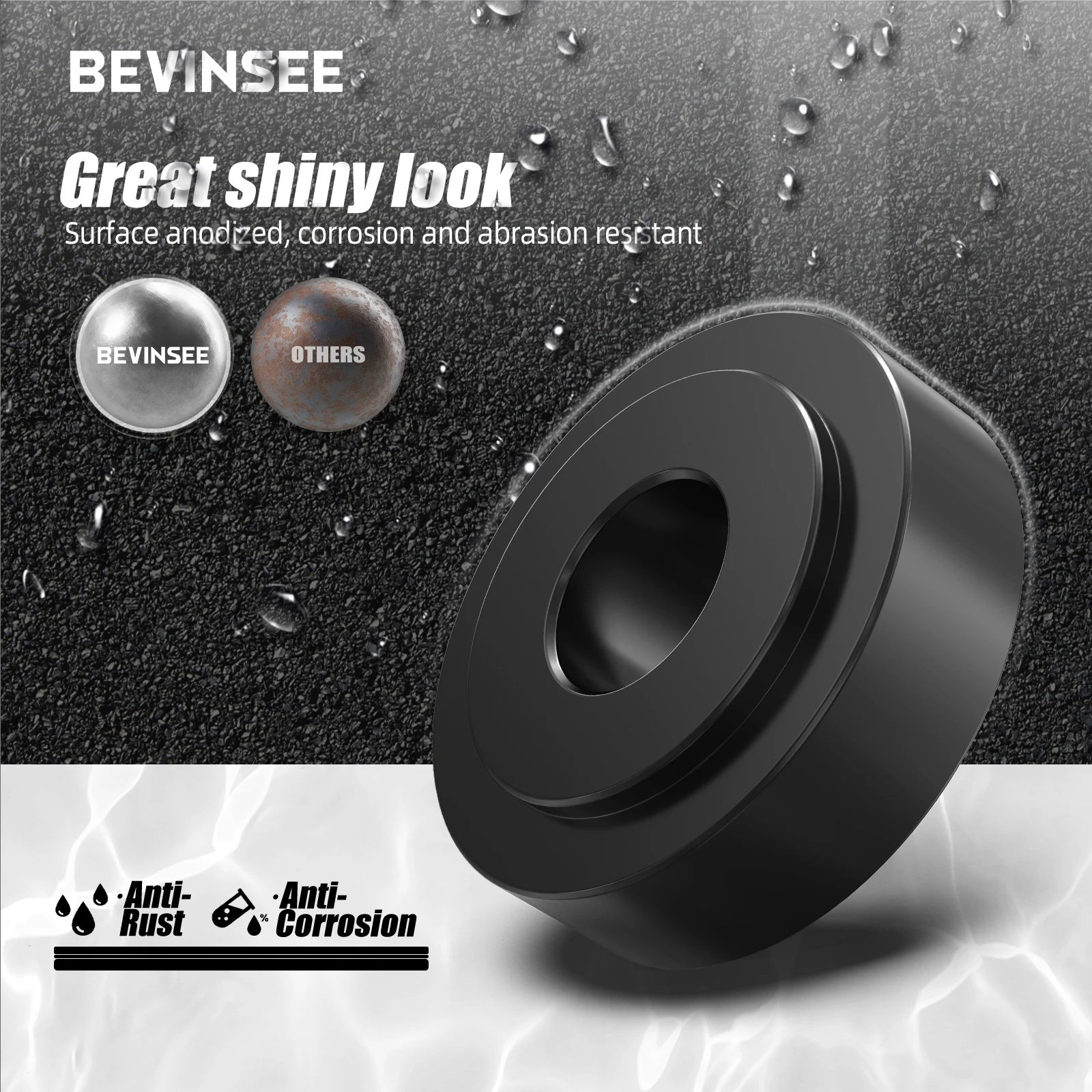 BEVINSEE VW 02A 02J 02M 02Q 기어박스용 알루미늄 시프터 브래킷 부싱, Audi TT 8J용, Golf 5 6용, Seat Leon MK2용