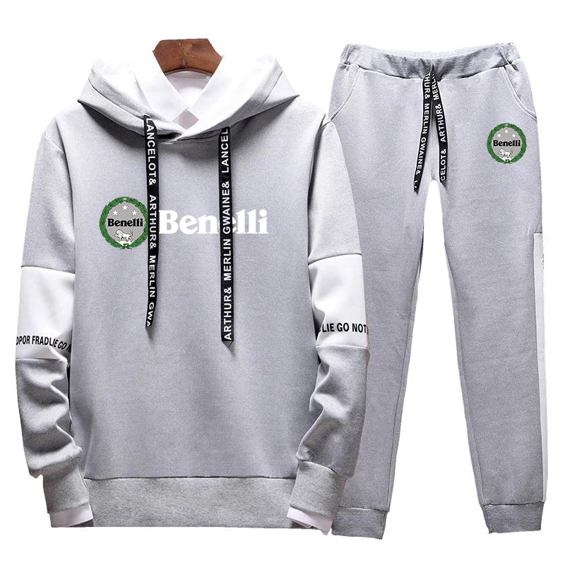 Benelli TRK 502X Printing Fashion 2023 New Man's Spring and Autumn Cotton Pullover Leisure Sweatshirts Sweatpant 2-Piece Set