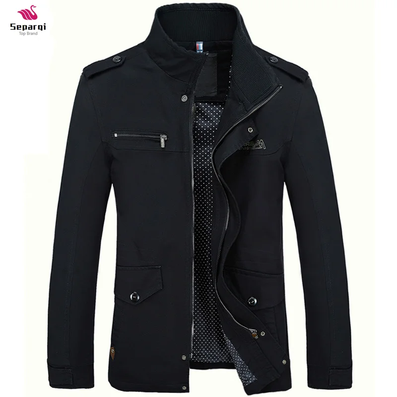 

SEPARQI Men Jacket Coat New Fashion Trench Coat New Autumn Winter Brand Casual Silm Fit Overcoat Jacket Male M-5XL