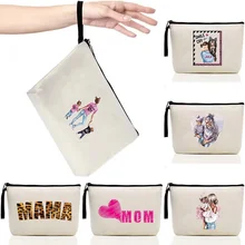 

Ladies Fashion Cosmetic Bag Mom Print Series 2022 New Travel Storage Clutch Bag Cosmetics Sundries Portable Storage Bags