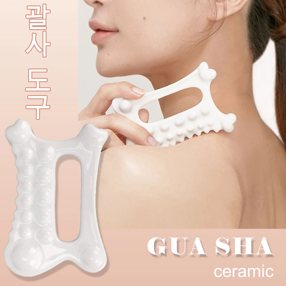 

Ceramic Gua Sha Tools Face Gua Sha Scraper Board GuaSha Massager For Slimmer Body Sculpting Skin Tightening SPA Acupuncture Tool