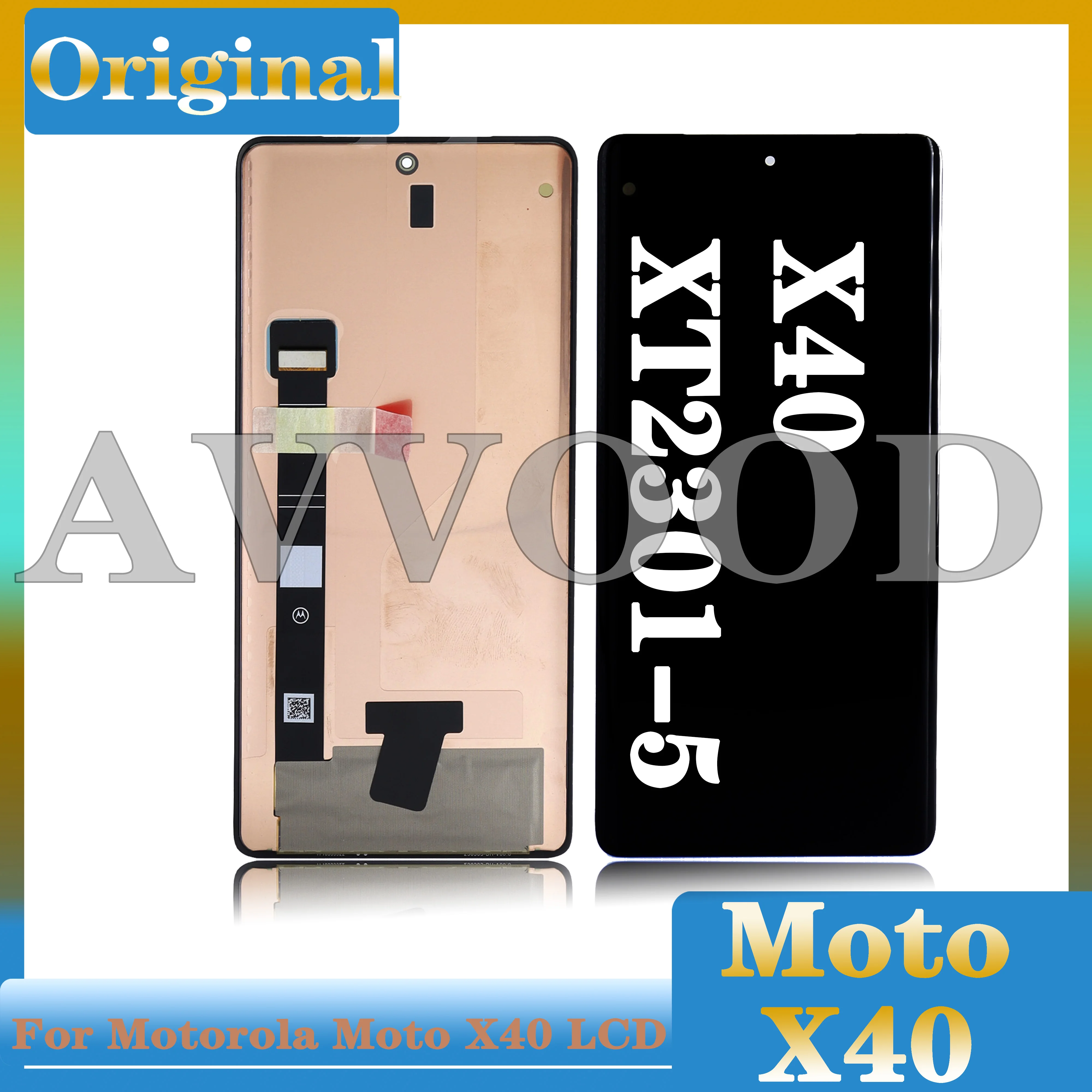 

6,7 "Оригинальный ЖК-дисплей для Motorola Moto X40, цифровой преобразователь сенсорного экрана в сборе для ЖК-дисплея X40, Ремонт сенсорного экрана