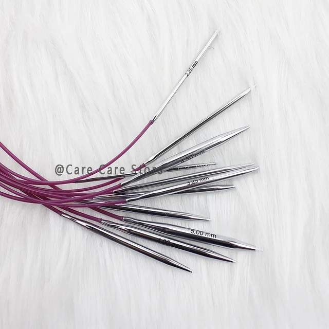 Ferri Da Maglia Circolari Fissi KnitPro Nova - 40 Cm X 4,5 Mm - Leggeri E Lisci - Colore Argento