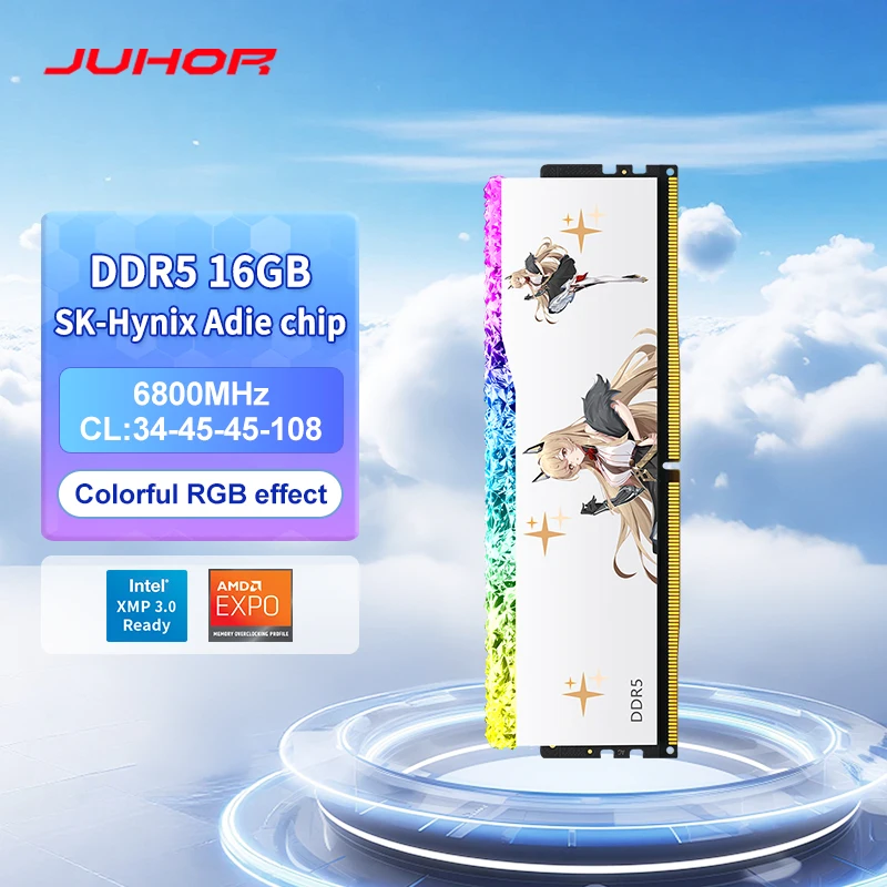JUHOR RGB Memory DDR5 16GB 6800MHz Gaming Memoria Ram - AliExpress