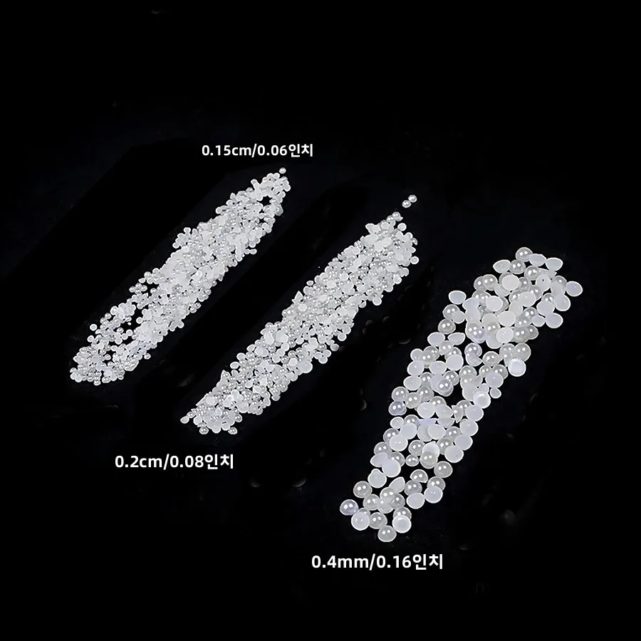 10000개 모조 진주 비즈 1.5mm-4mm 반구형 느슨한 비즈 네일 아트 DIY 공예 보석 제작 및 스크랩북용