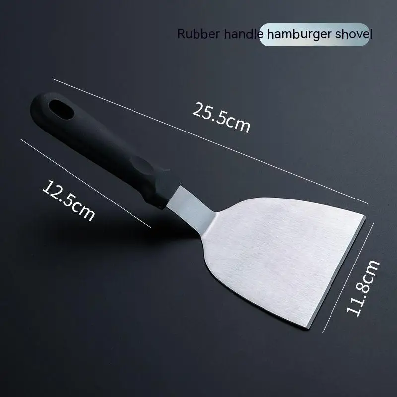 Stainless Steel Metal Griddle Spatula Hamburger Turner Scraper Pancake Flipper Great for BBQ Grill