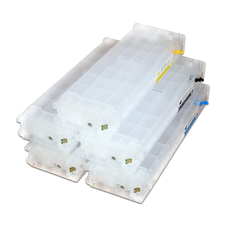 

700 мл многоразовый картридж с чернилами для Epson SureColor T3000 T3070 T5070 С одноразовым чипом + 3 комплекта чипов (MBK PBK C M Y)