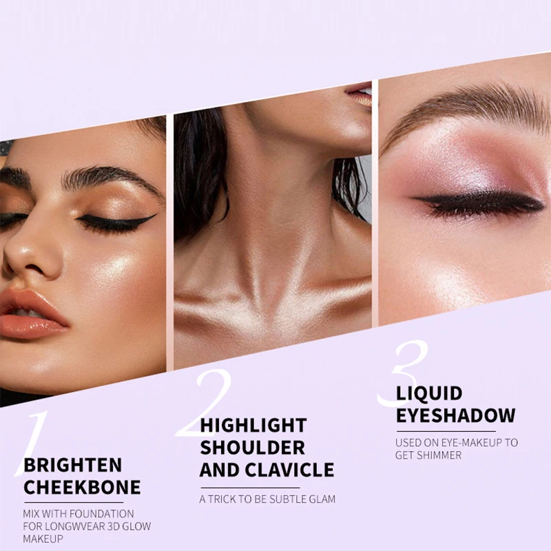Popping Pearl Liquid, Mini Eyeshadow Liquid, Highlighting Eyebrows, Highlighting Fine Glitter Shimmer, 7 Colors 4