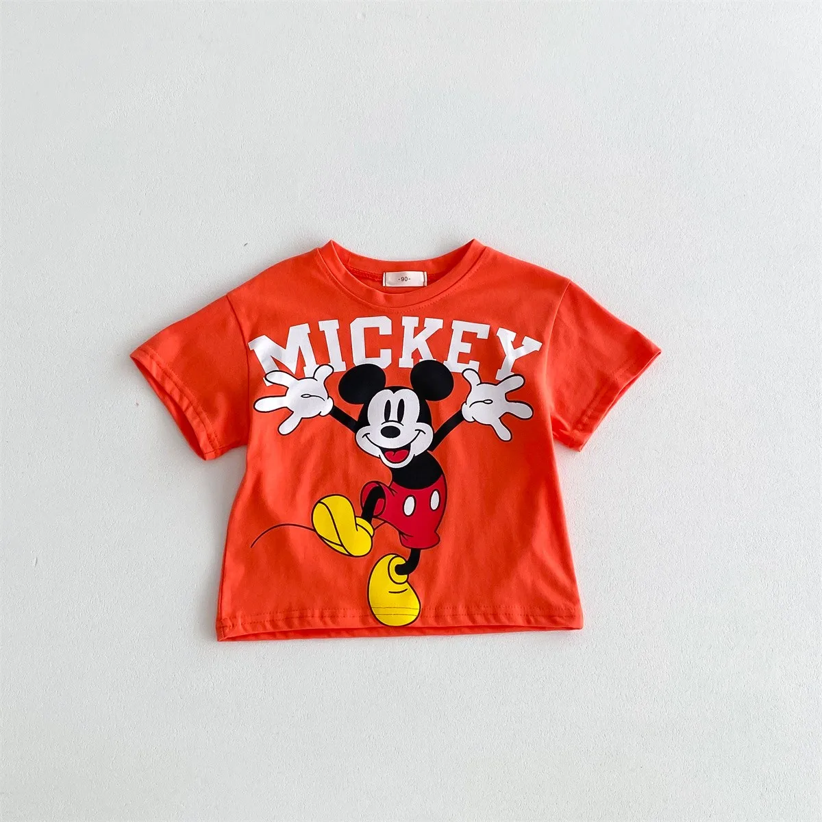 Baby Boys And Girls Short Sleeve T-shirt Mickey Mouse Children's Clothes Printed Cartoon Fashion Boutique Kids Tshirts Tops 4