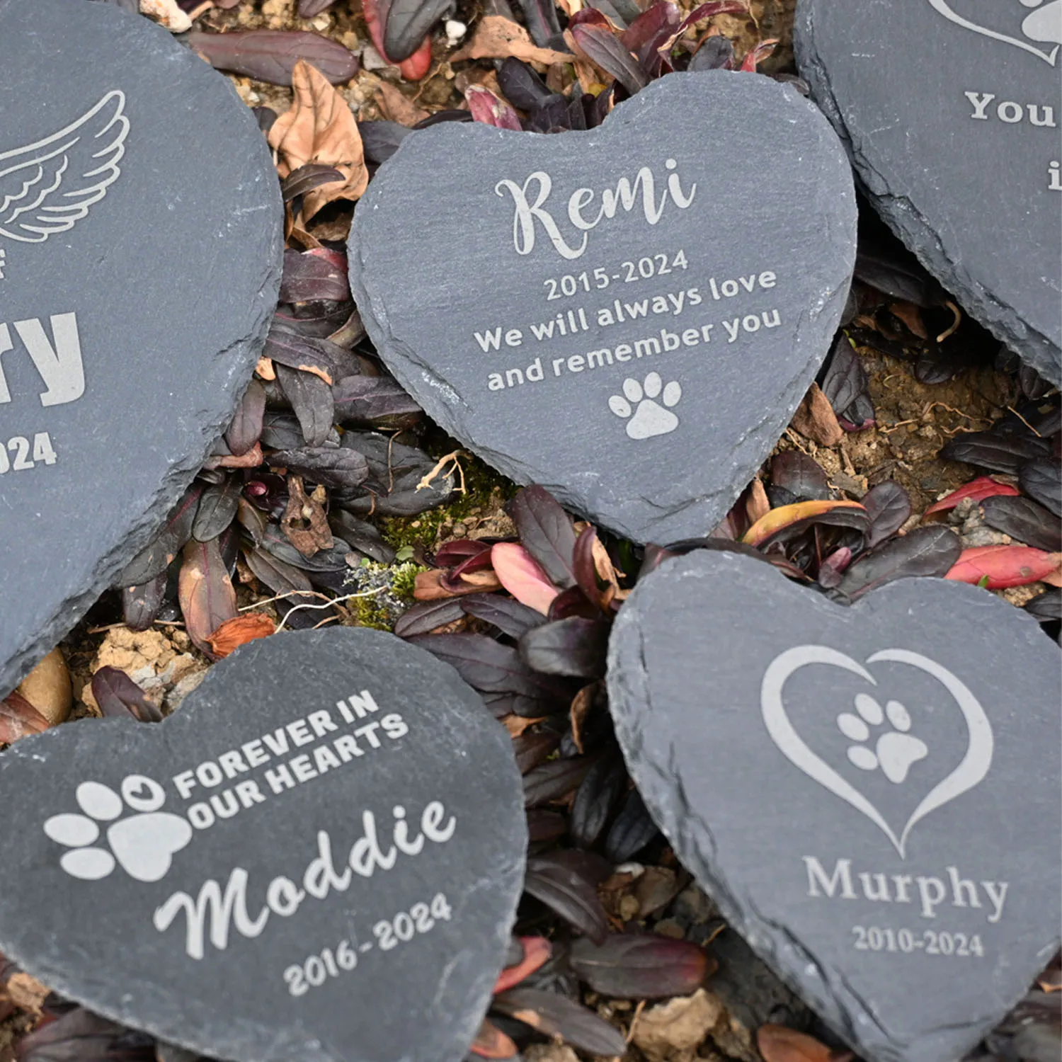 Personalized Pet Memorial Stone Pet Loss Gift Heart Shape Dog Cat Memorial Garden Stone Grave Marker Plaque Tombstone dog memorial statue