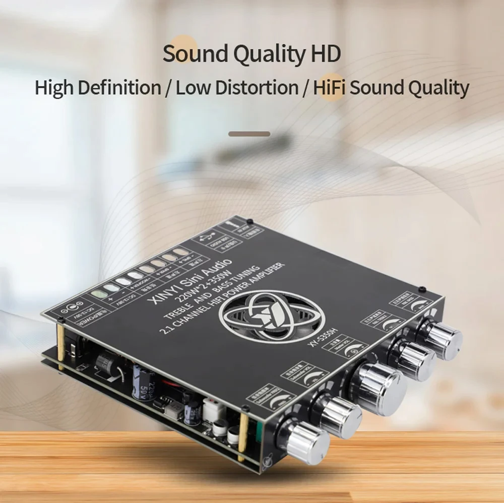 220W*2+350W Sound Amplifier Board XY-S350H TPA3251D2 BT5.1 Channel 2.1 HiFi Ster