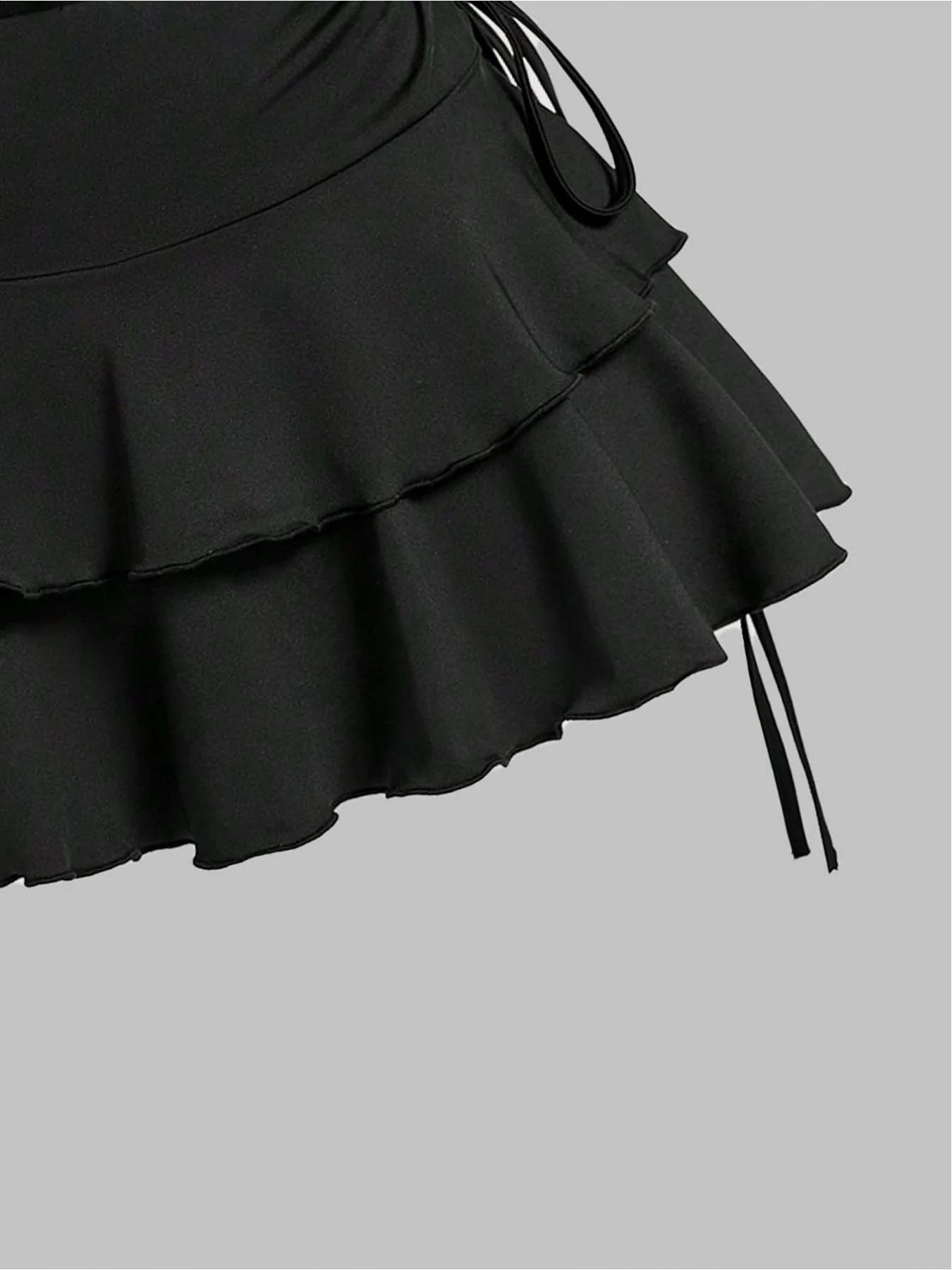 Women's versatile short skirt+sexy strapless and contracted women's vest set 3