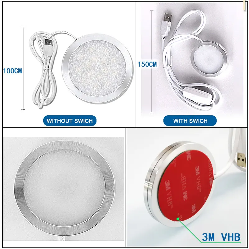 USB 5V RGB LED Cabinet Light 3W 5W 7W Surface Installation Remote Control