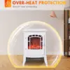 22" Free Standing Electric Fireplace Stove Fire Place Heater with Realistic Flame Effect Overheat Safety Protection 750W / 1500W 6