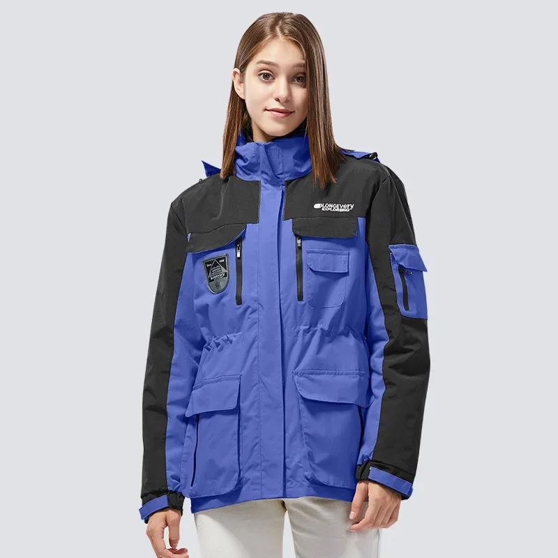 Three in One Hiking Jacket Men and Women Windbreaker Couple Outdoor Mountaineering Clothes Camping Heated Jacket Ski