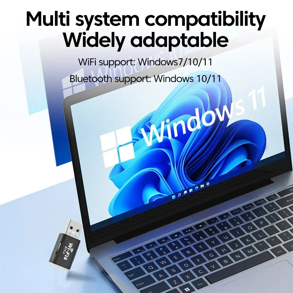 AX900 USB WiFi 6 블루투스 5.4 어댑터 2 in 1 동글 듀얼 밴드 2.4G&5GHz USB WiFi 네트워크 무선 USB WLAN 수신기 드라이버 무료