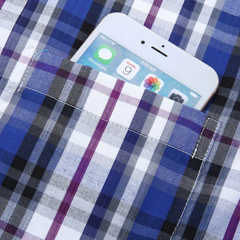 Casual Short Sleeved Shirt Short Sleeved Shirt Summer Men Plaid Cotton Short Sleeve Plus Size 6XL 7XL 8XL 10XL