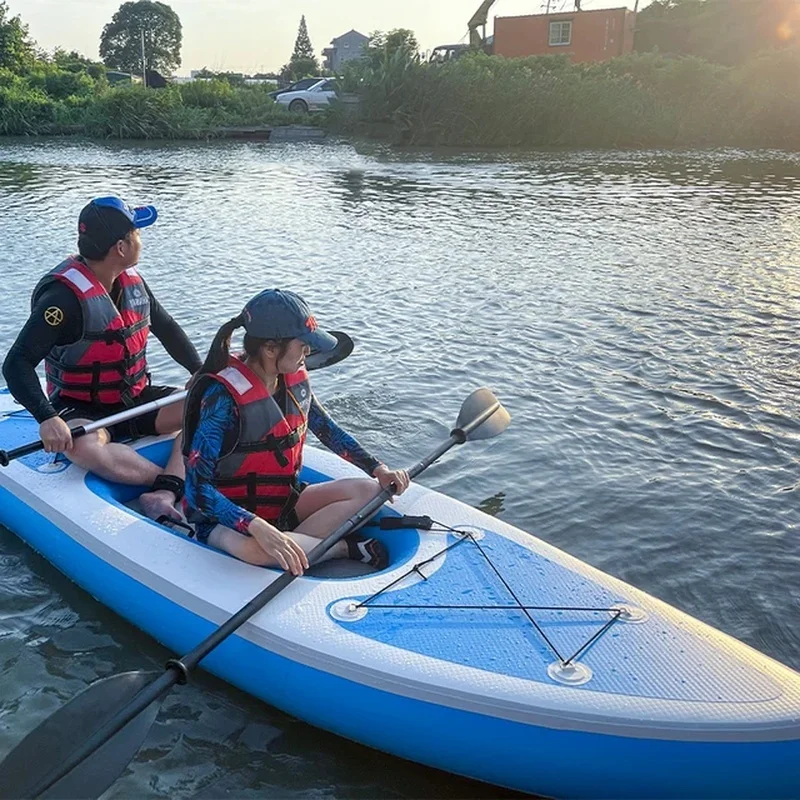 

4-Stage Spliced Double-Headed Paddle Inflatable Surfing Paddle Board Aluminum Alloy Paddle Kayak Paddle