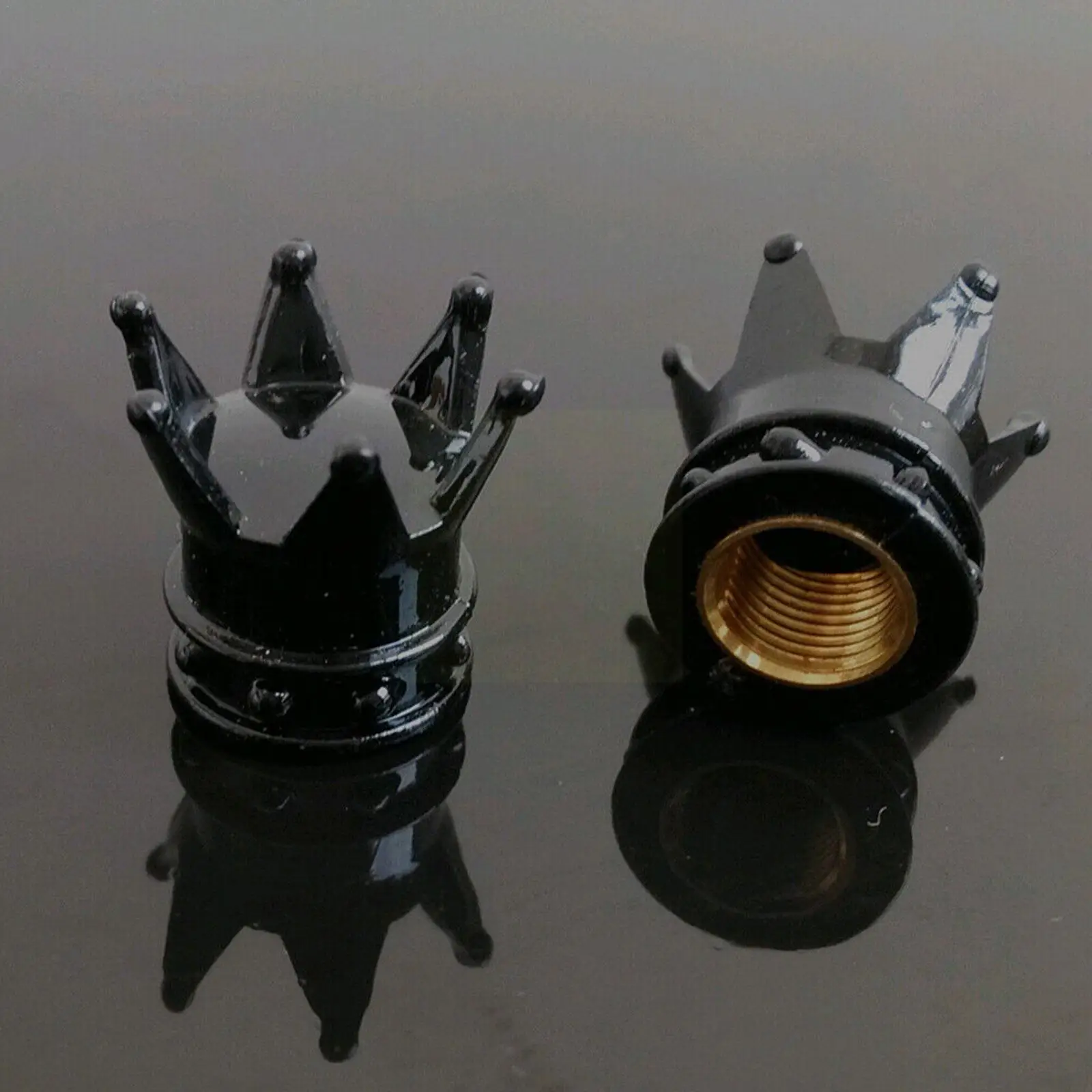 Wheel Tire Valve Caps Cover Silver Crown BLACK Diamond Stem Car Caps Cover Air Dust Truck Tyre Valve Motorcycle Bicycle Q6H J9Z4