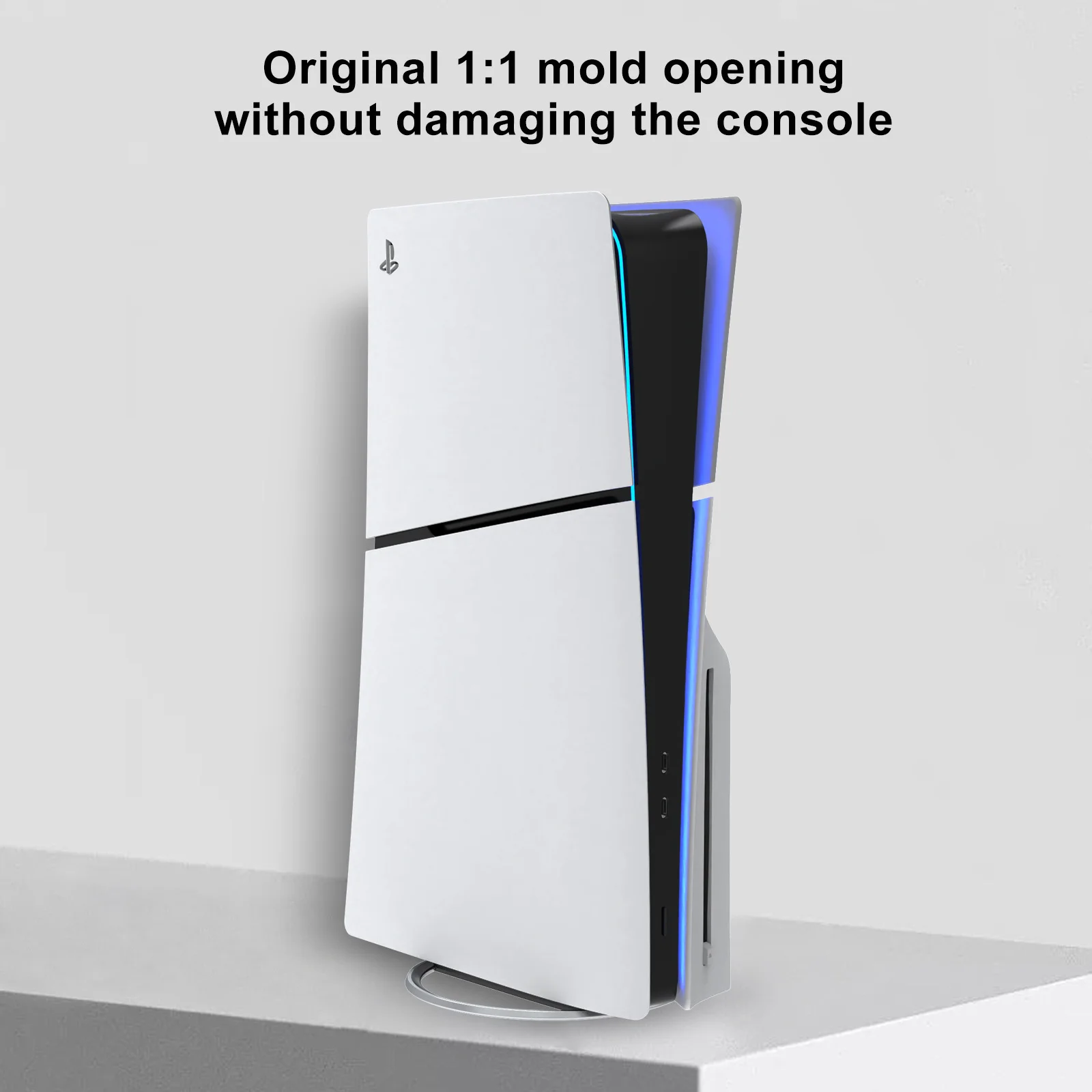 Supporto Verticale per Console, Base Antiscivolo in ABS e Metallo con Vite di Fissaggio per Console Slim con Lettore Disco e Digitale - immagine 6