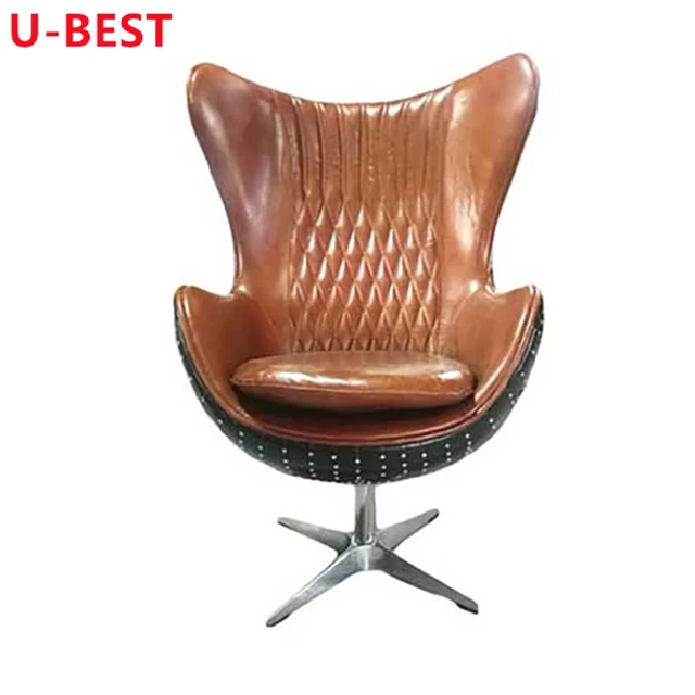 U-best – fauteuil rétro Vintage pivotant, Aluminium noir, Aviation Egg  Chair, salon, fauteuil d'accent de styliste - AliExpress