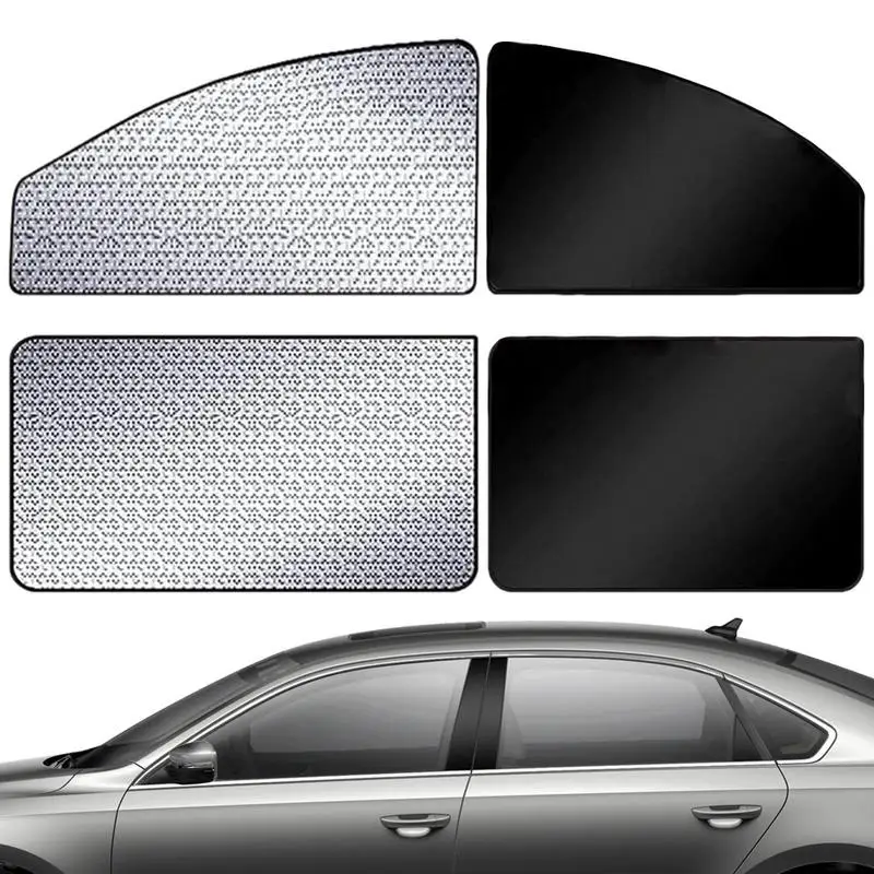 

4pcs Car Rear Side Window Sunshades Auto UV Protect Curtain Sun Visor Protection Films Car Accessories Sun Block Window Cover