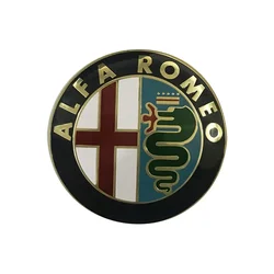 Alfa Romeo Logo 74MM Car Emblem Badge Sticker - Front Rear Trunk Replacement Accessory (D)