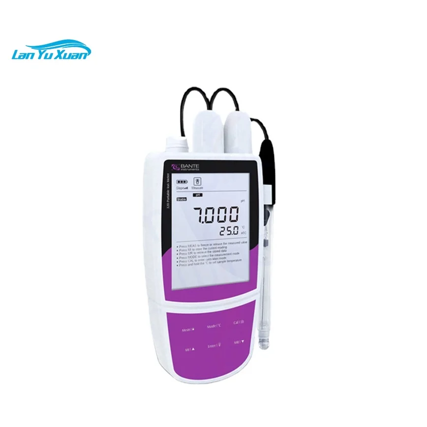 

Handhold Bante321 Electrodes Portable Fluoride Calcium Copper Sodium Potassium Silver Sand Chlorine Ionomet Negative Ion Meter