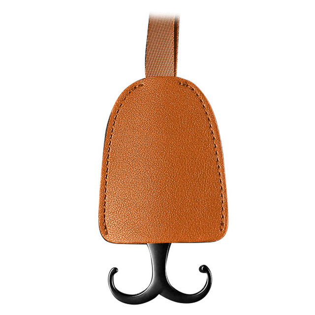 Car Seat Headrest Hooks PU Leather Hanging Storage Hook 15kg Load-Bearing Organizer Hidden Hook Interior Accessories