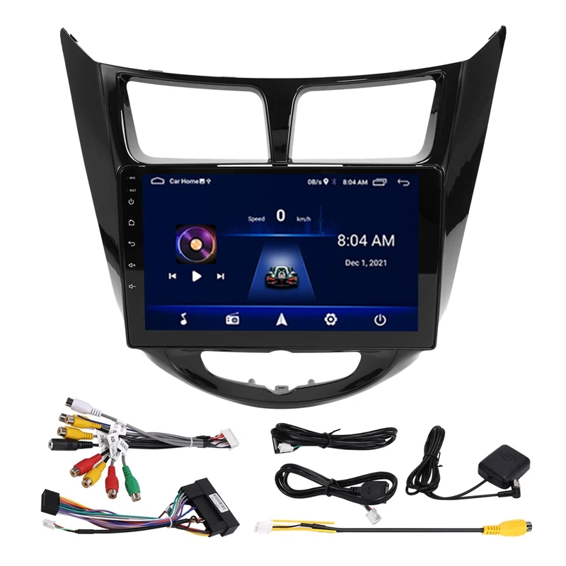 

Автомагнитола 2DIN на Android 10, 1 Гб + 16 ГБ, мультимедийный видеоплеер для Hyundai Solaris Verna Accent 2010 - 2016