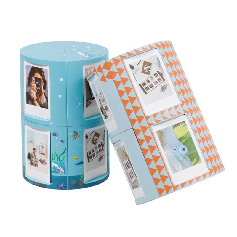 

Easy to Use Changeable Cube Photo Frame for 3" Photo Showcases Favorite Pictures JIAN