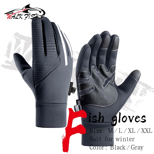 WALK FISH Winter Fishing Gloves Water Repellent & Windproof Men