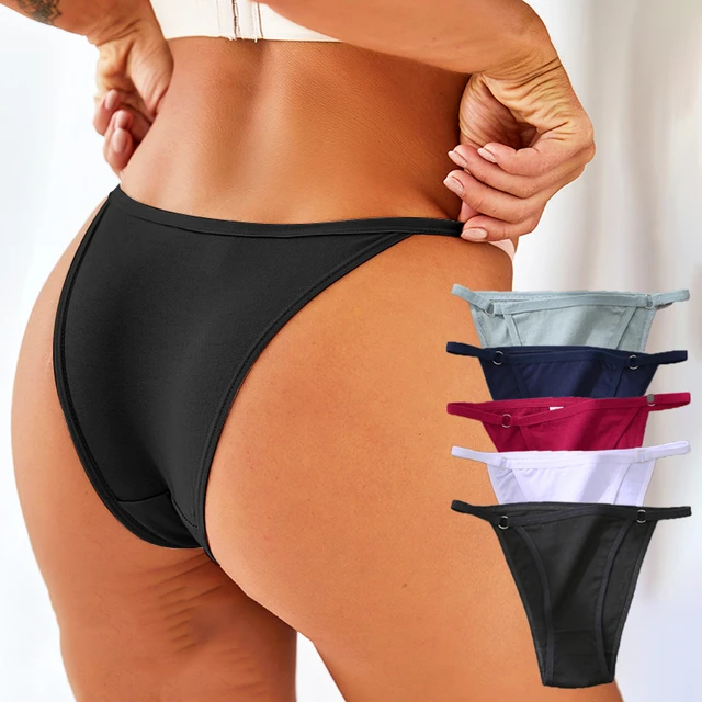 3PCS M-2XL Cotton Women's Panties Sexy Low Waist Female Underpants