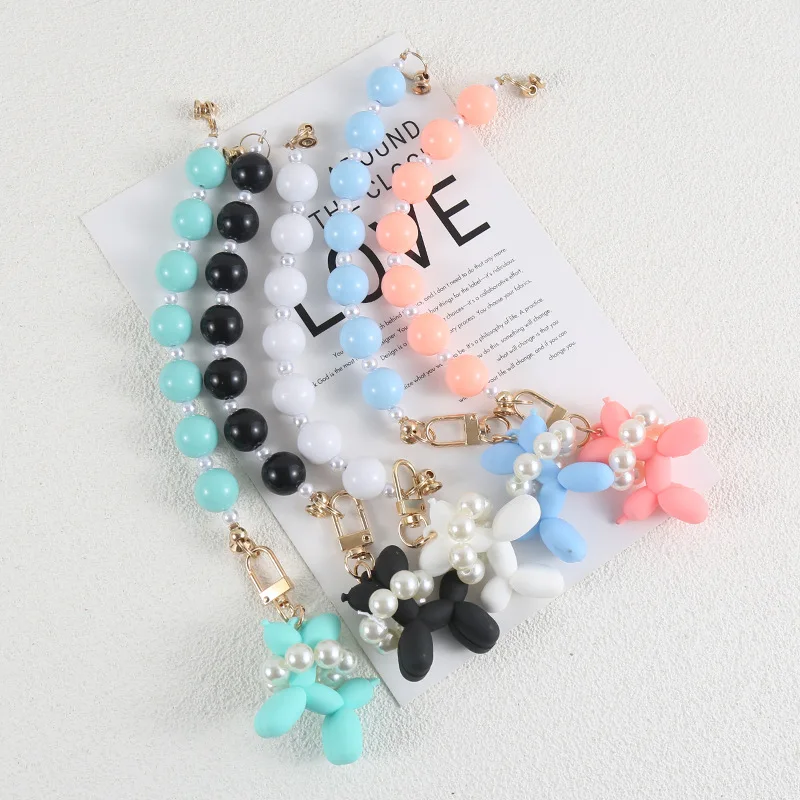 Balloon Dog Chain Key Chain Diy Phone Case Pendant Handmade Beaded