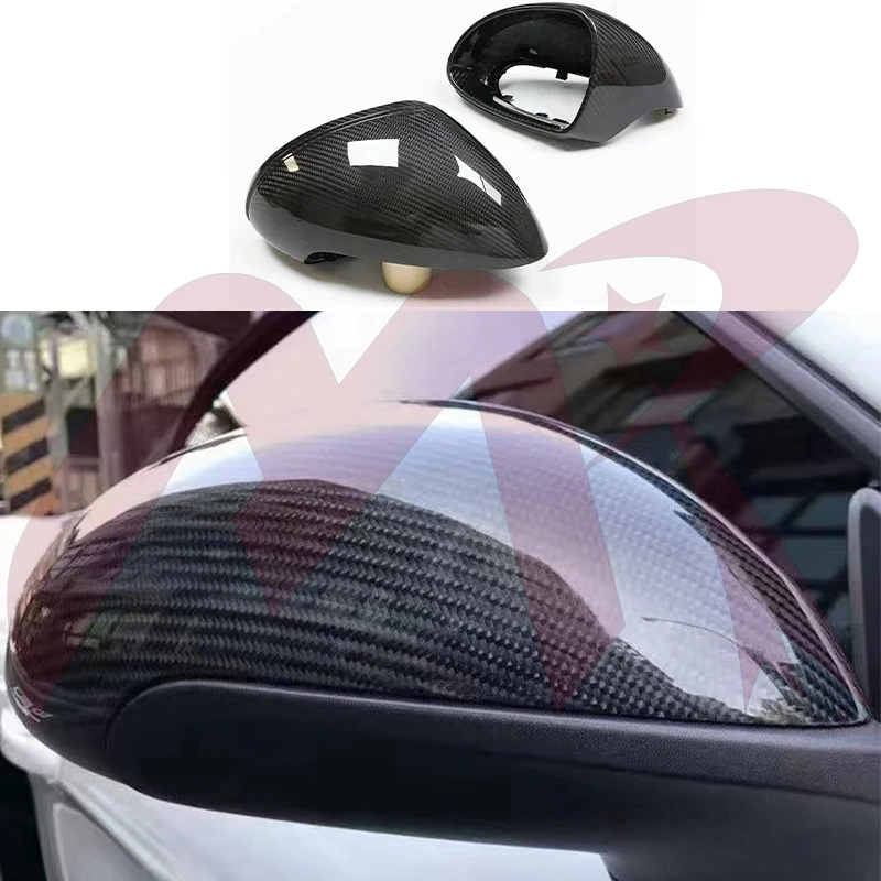 

2Pcs/Set Dry Carbon Fiber Car Side Rearview Mirror Cover Trim Shell Covers For Porsche 981 Boxster Cayman 991 911 Replacement