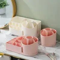 Rotating Pen Container Deluxe Puff Easy To Clean Reasonable Structure Home Supplies Large Capacity Cosmetic Box Large Capacity 2