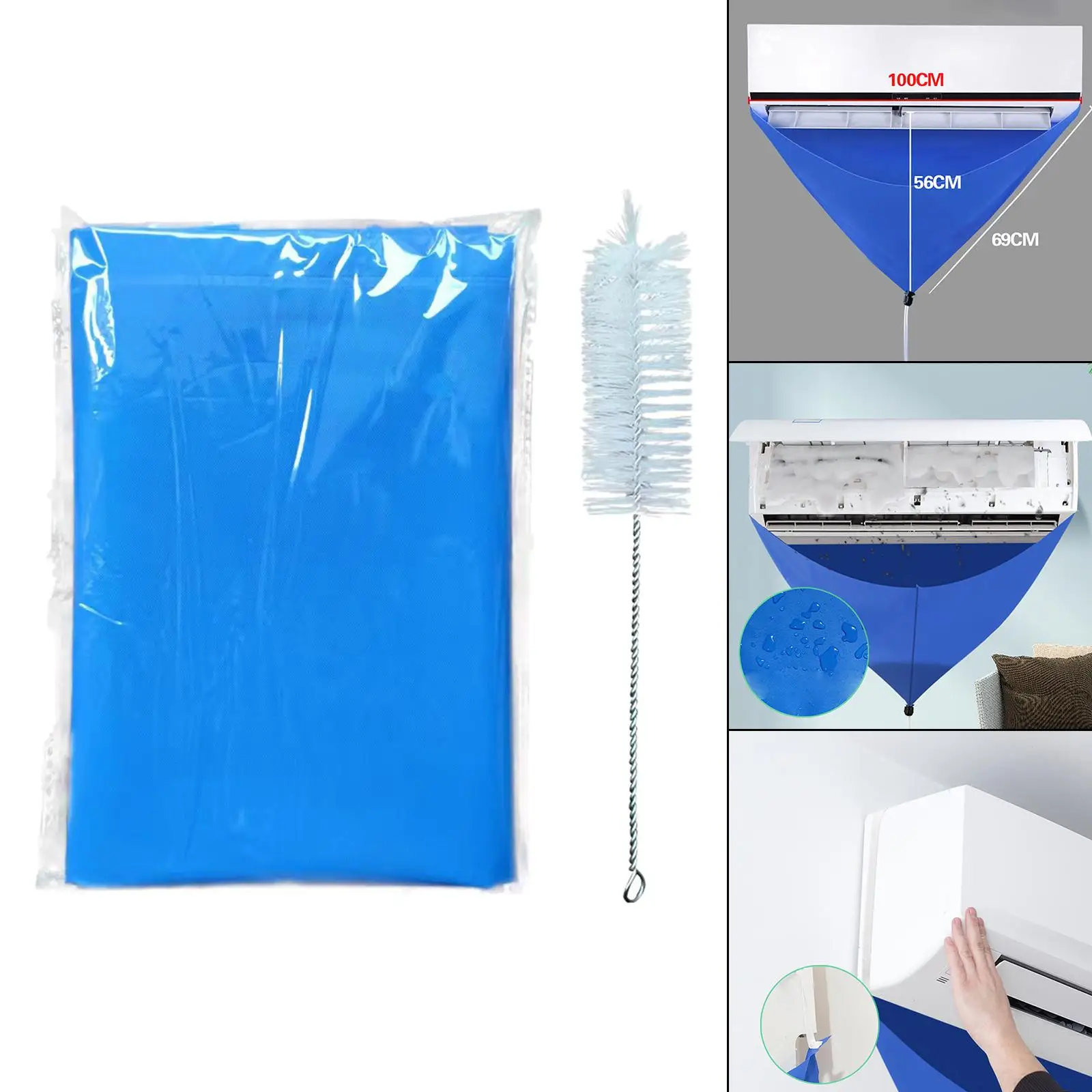 Air Conditioning Accessories Air Conditioner Cleaning Cover Stretchable for Wall Mounted Conditioner Cleaning Cover Bag Tool