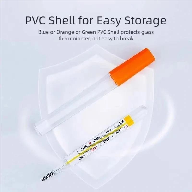 Mercury Free Non-toxic Household Clinical Glass Thermometer Celsius Accuracy  Large Screen Body Temperature Fever Indicator 3