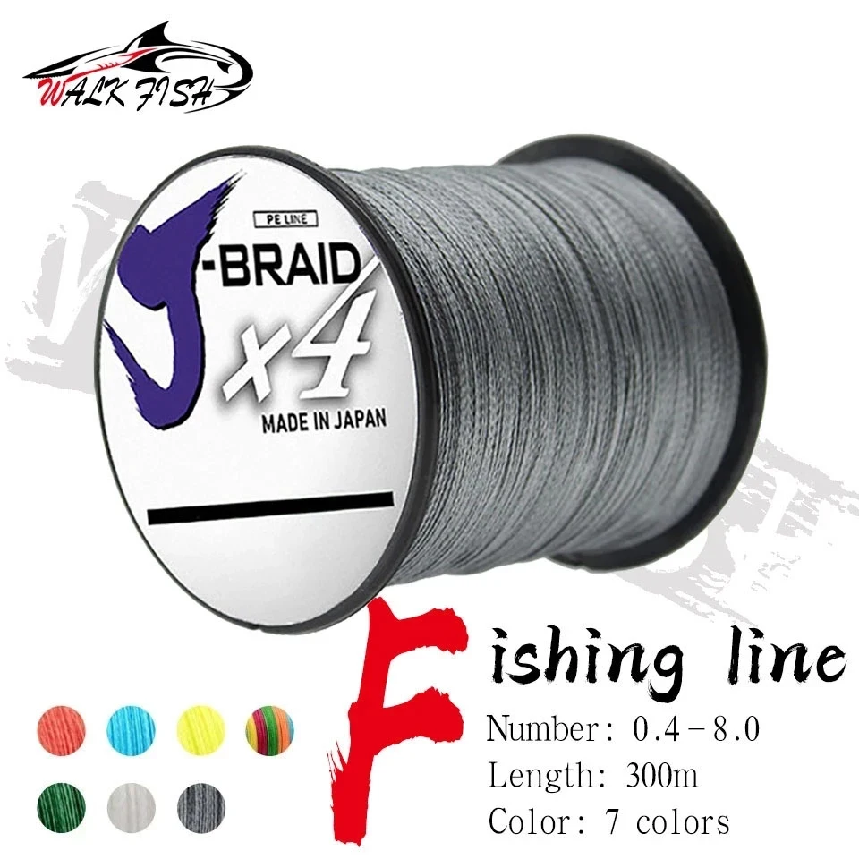 WALK FISH 4 Braided Fishing Line Length:300m/330yds Diameter:0.1mm-0.50mm,size:10-85lb  Japan PE braided line Floating Line - AliExpress
