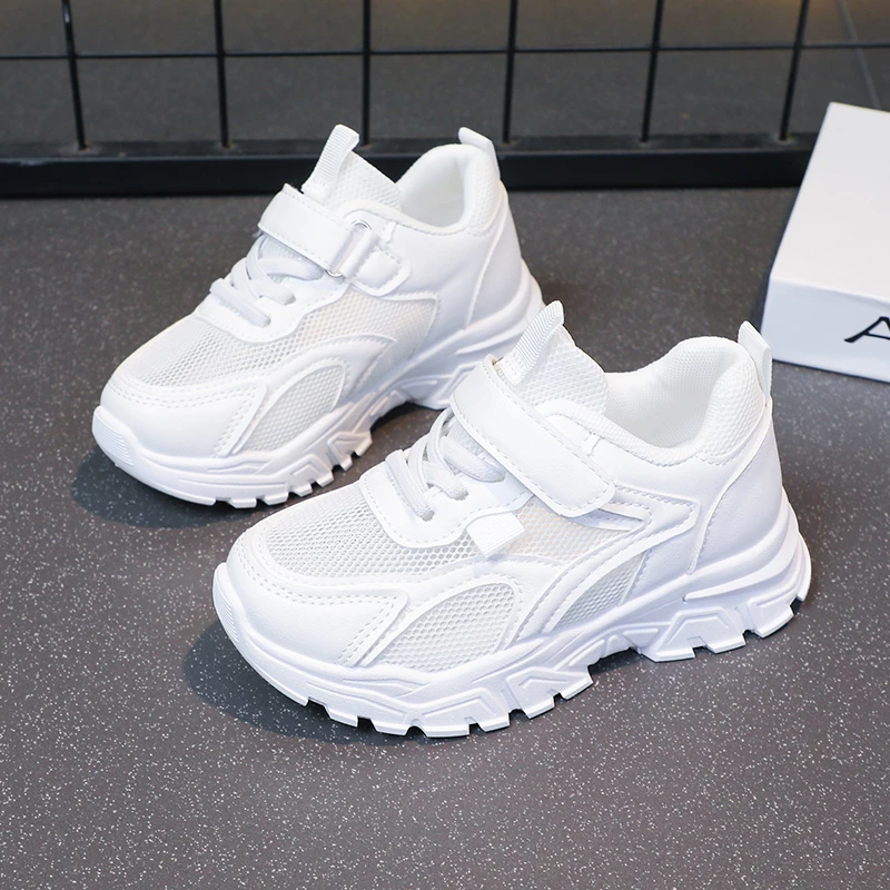 Children's Sports Leisure Shoes Blue Color Combination Soft Non-slip Boys Girls Single Shoes Black Fashion Kids Sneakers